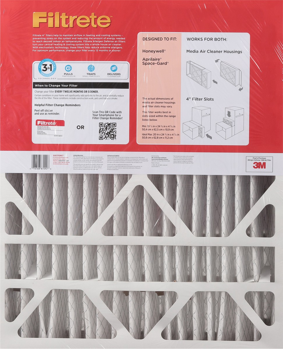 slide 3 of 11, Filtrete Electrostatic Air Cleaning Filter 1 ea, 1 ct