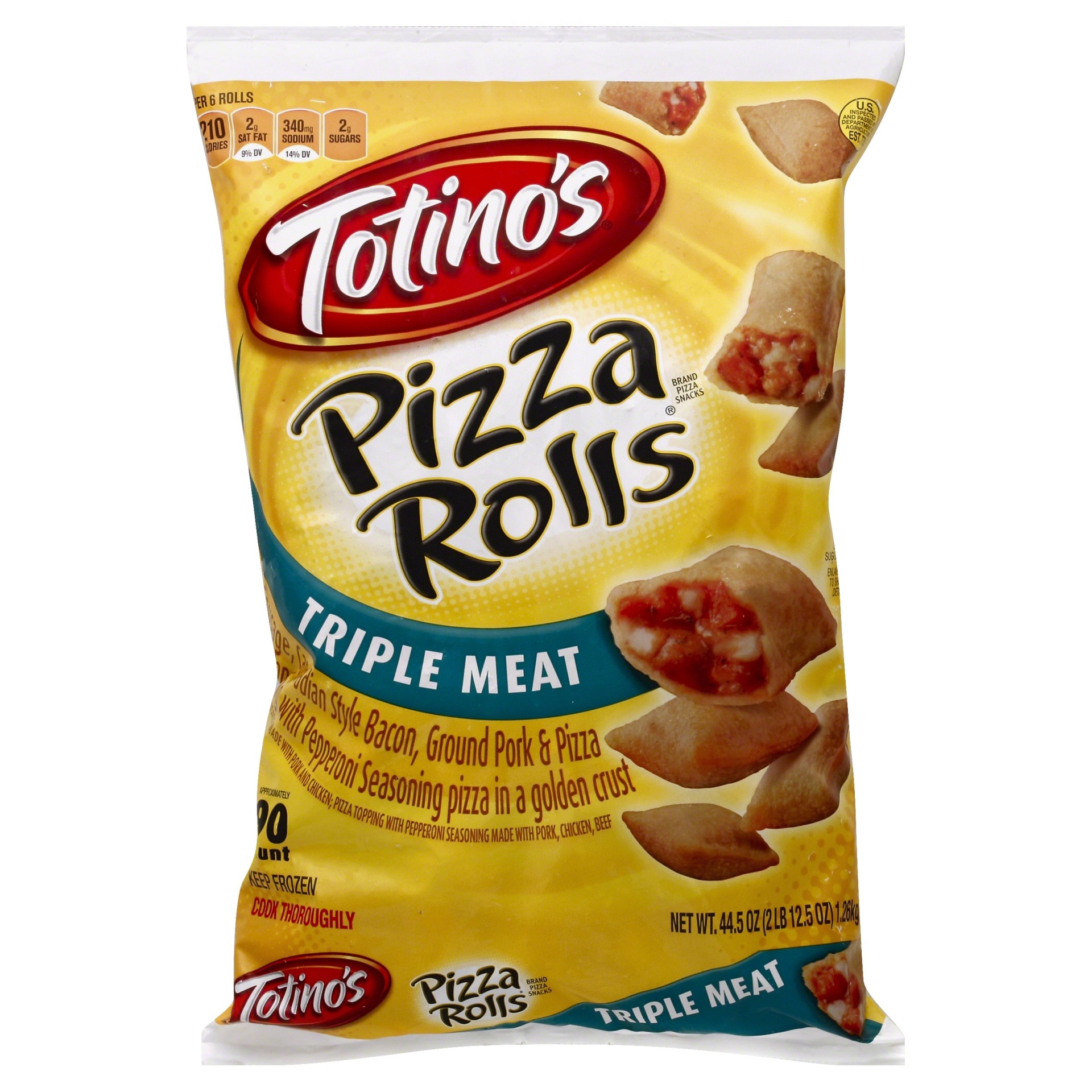 slide 1 of 1, Totino's Pizza Rolls Triple Meat, 90 ct; 44.5 oz