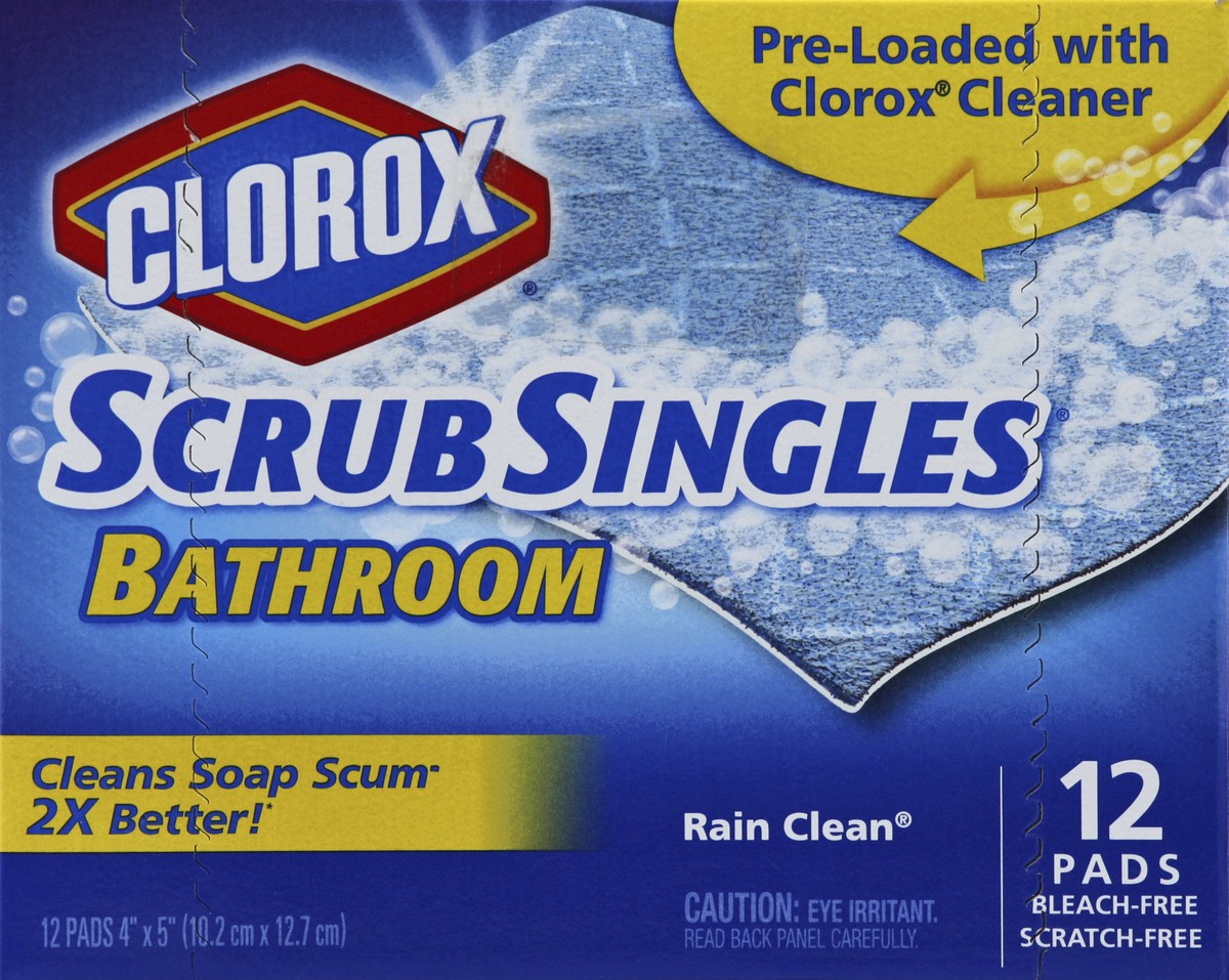 slide 2 of 4, Clorox ScrubSingles Bathroom Rain Clean, 12 ct