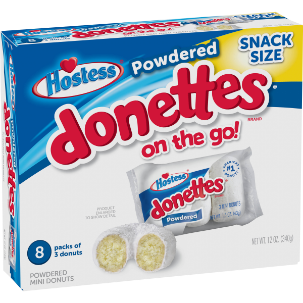 slide 16 of 22, Hostess Donettes Snack Size Powdered Mini Donuts 8 ea, 8 ct