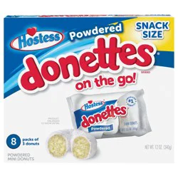 HOSTESS Powdered DONETTES Donuts Snack Pack, 8 Count, 12.0 oz
