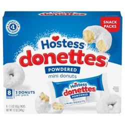 HOSTESS Powdered DONETTES Donuts Snack Pack, 8 Count, 12.0 oz