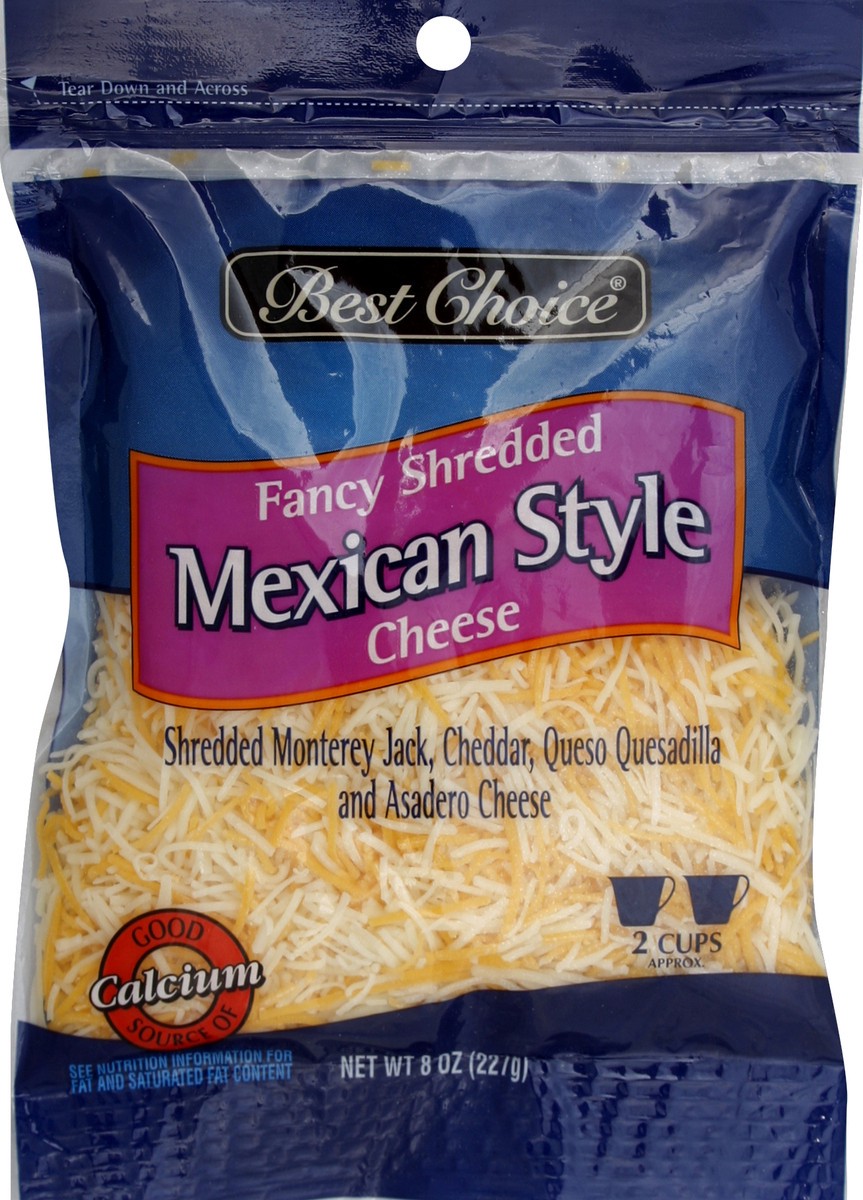 slide 2 of 3, Best Choice Fancy Shredded Mexican Blend, 8 oz