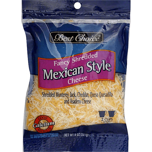 slide 1 of 3, Best Choice Fancy Shredded Mexican Blend, 8 oz