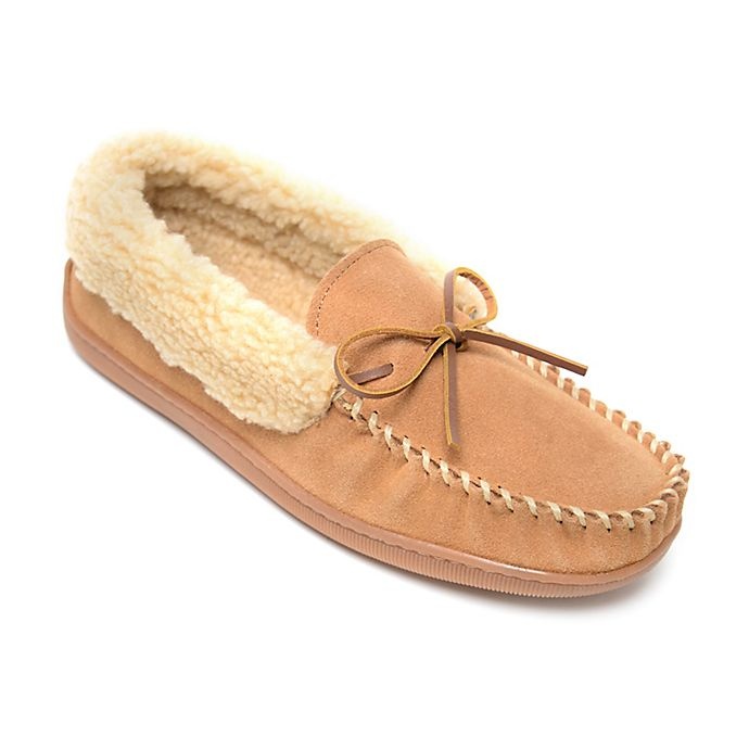 slide 1 of 3, Minnetonka Size 8 Allen Men's Slippers - Cinnamon, 1 ct