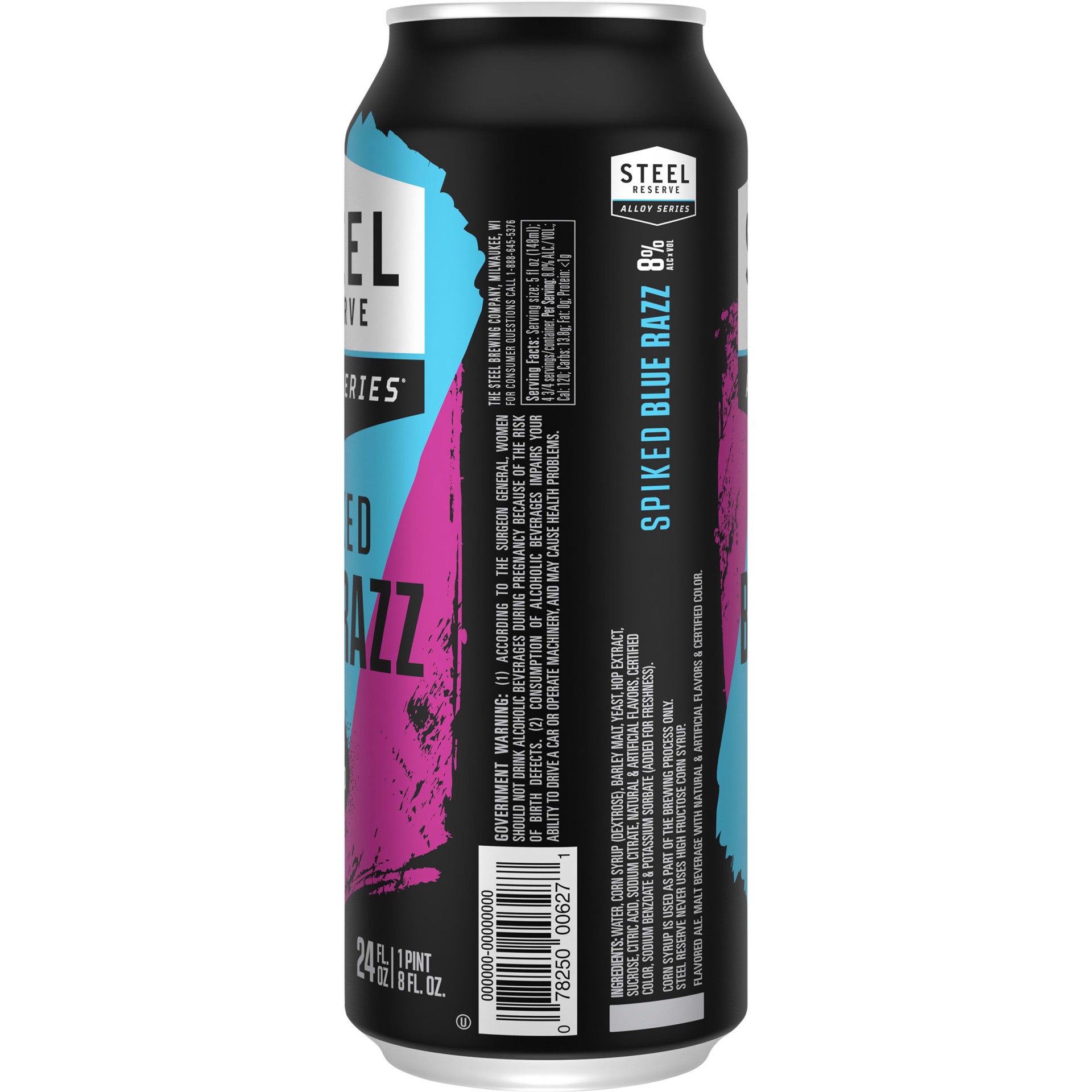 slide 4 of 4, Steel Reserve Alloy Series Spiked Blue Razz Malt Beverage 24 fl oz, 24 oz