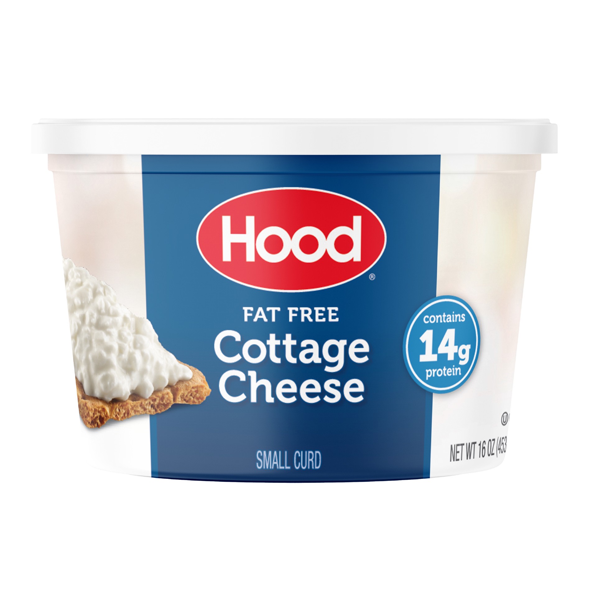 slide 1 of 8, Hood Fat Free Cottage Cheese, 16 oz, 16 oz