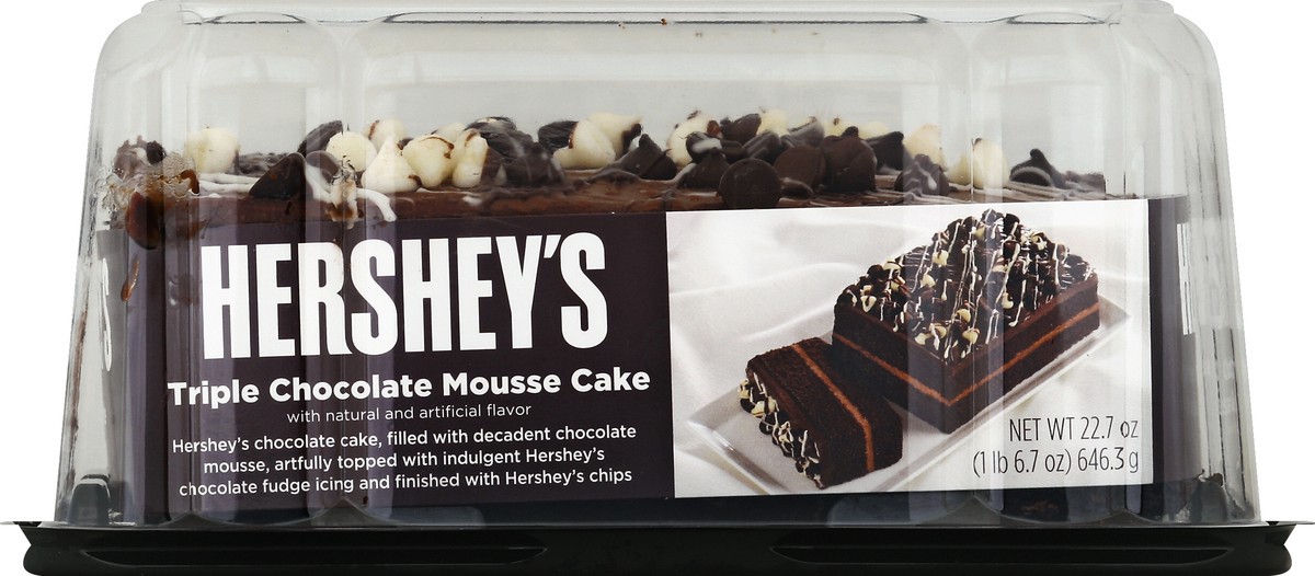 slide 4 of 4, Hershey's Triple Chocolate Mousse Bar Cake, 22.7 oz