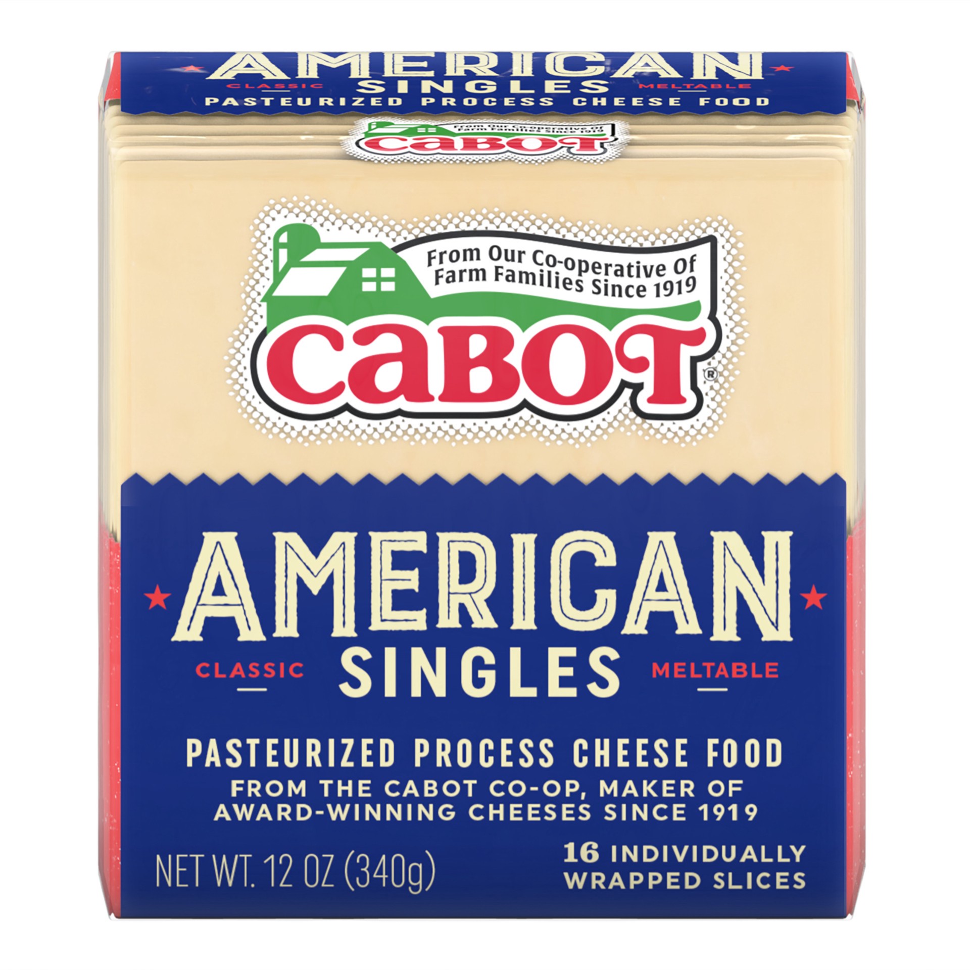 slide 1 of 10, Cabot White American Slice Stacked, 12 oz
