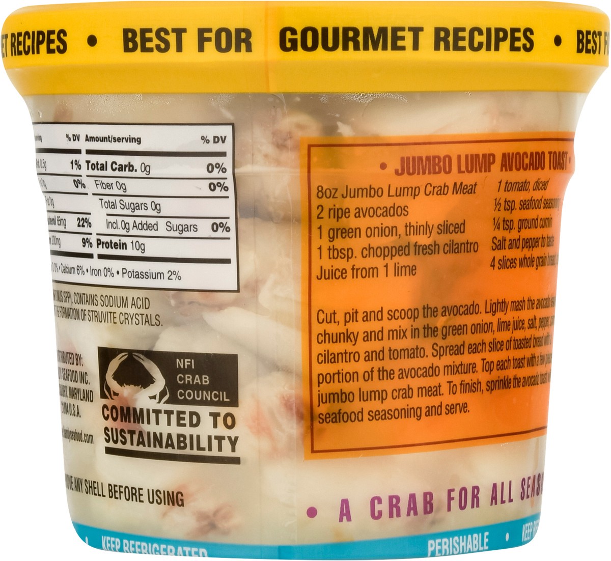 slide 4 of 13, Handy Premium Pasteurized Crab Meat Jumbo Lump 8 oz, 8 oz