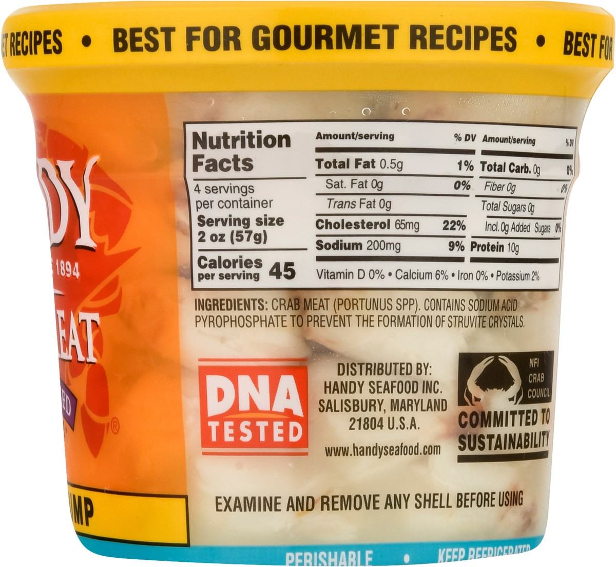 slide 6 of 13, Handy Premium Pasteurized Crab Meat Jumbo Lump 8 oz, 8 oz