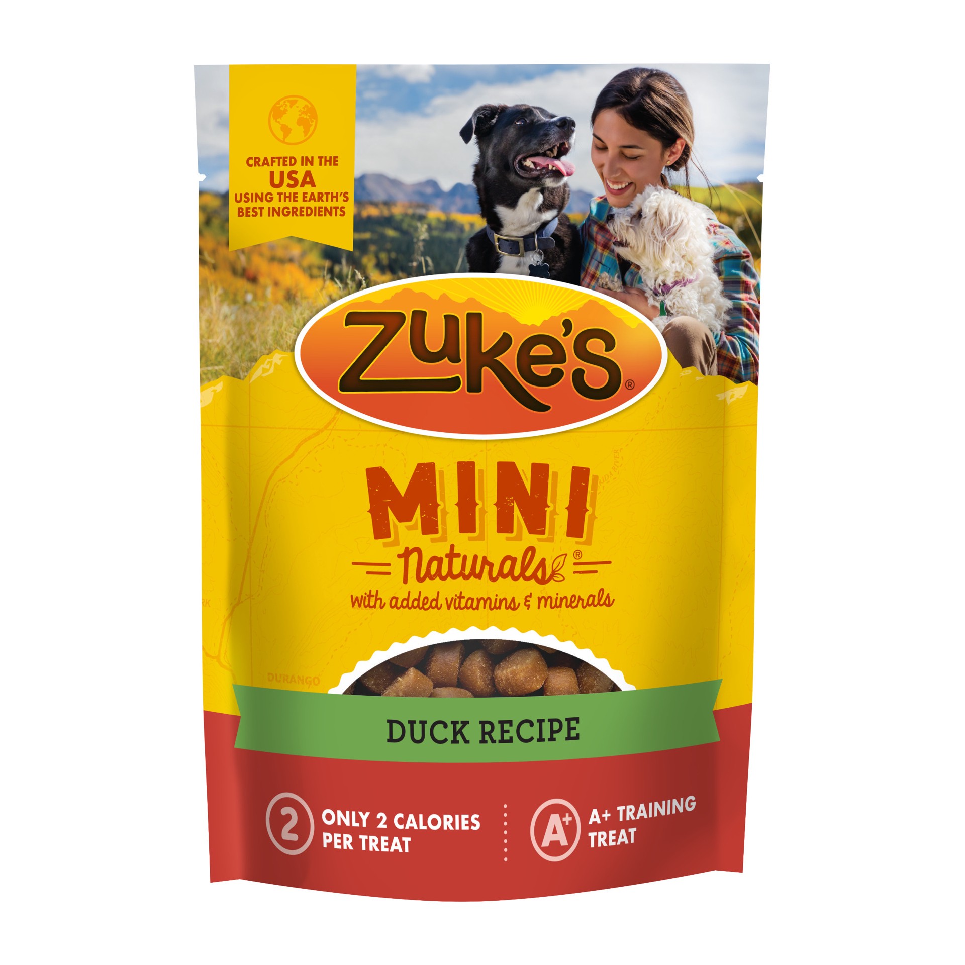 slide 1 of 4, Zuke's Zuke''s Mini Naturals Dog Training Treats for Dogs of All Sizes, Pet Treats made with Real Duck, 6 oz. Resealable Pouch, 6 oz