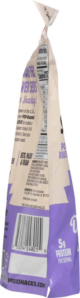 slide 11 of 13, Top Fox Organic Dark Cacao & Sea Salt Sunflower Seeds, 5.5 oz