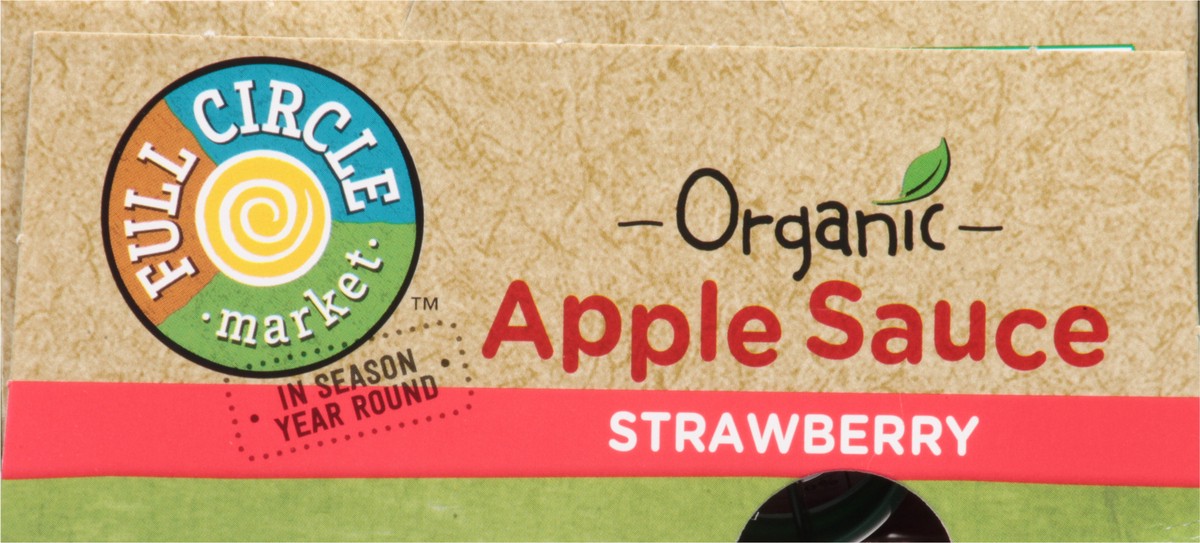 slide 7 of 15, Full Circle Market Organic Strawberry Apple Sauce 4 ea, 12.8 oz