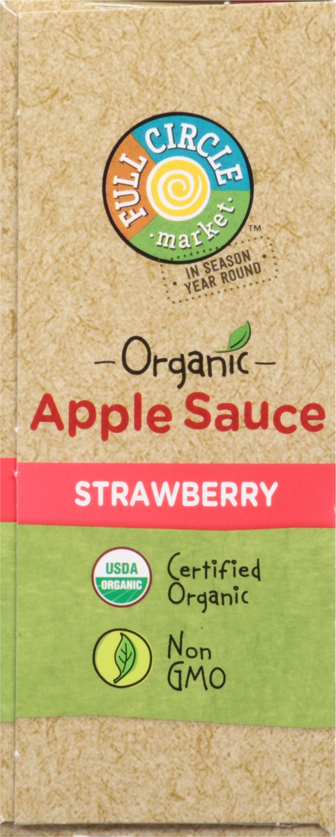 slide 13 of 15, Full Circle Market Organic Strawberry Apple Sauce 4 ea, 12.8 oz