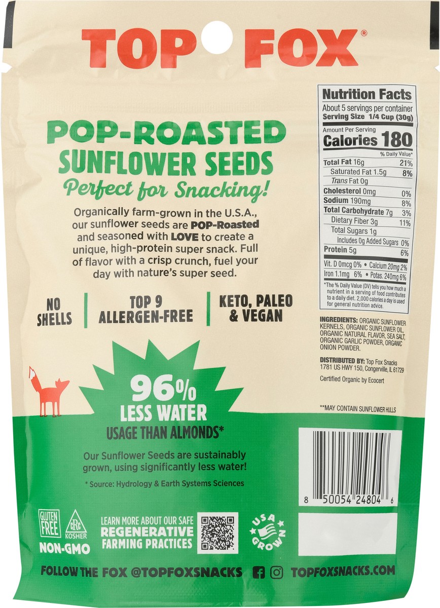 slide 8 of 14, Top Fox Organic Dill Pickle Sunflower Seeds, 5.5 oz