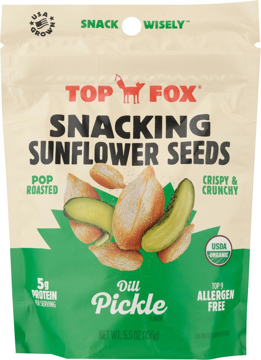 slide 3 of 14, Top Fox Organic Dill Pickle Sunflower Seeds, 5.5 oz