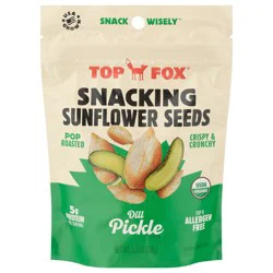 Top Fox Organic Dill Pickle Sunflower Seeds