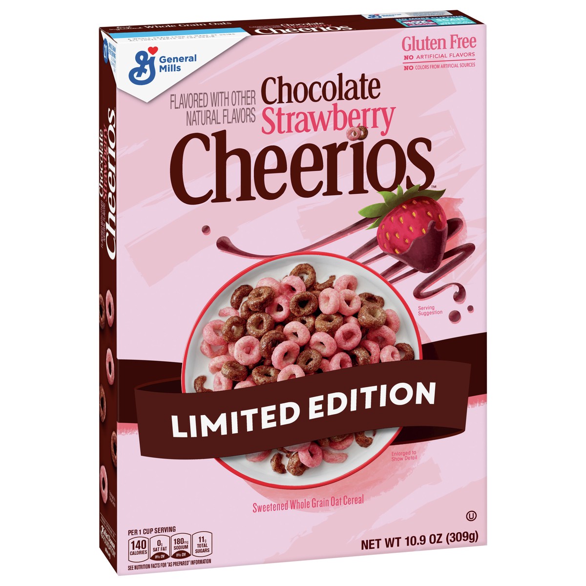 slide 2 of 9, Cheerios Chocolate Strawberry Cheerios Valentine''s Day Breakfast Cereal, 10.9 OZ , 10.9 oz
