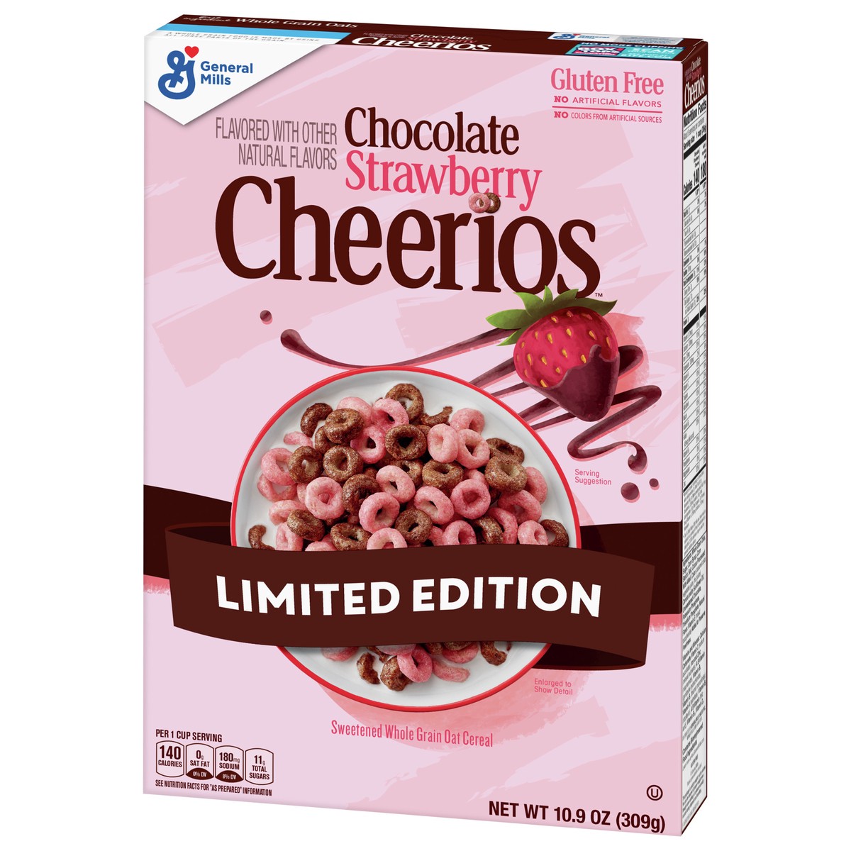 slide 3 of 9, Cheerios Chocolate Strawberry Cheerios Valentine''s Day Breakfast Cereal, 10.9 OZ , 10.9 oz