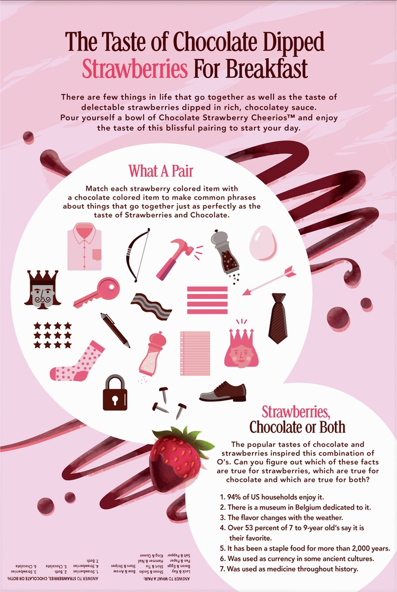 slide 5 of 9, Cheerios Chocolate Strawberry Cheerios Valentine''s Day Breakfast Cereal, 10.9 OZ , 10.9 oz