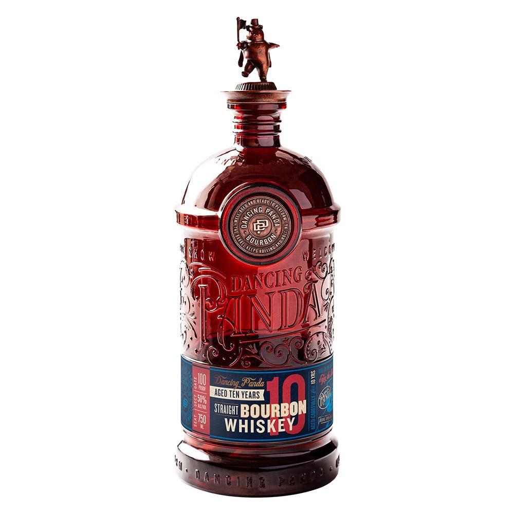 slide 1 of 1, Dancing Panda Bourbon - 10yr, 750 ml