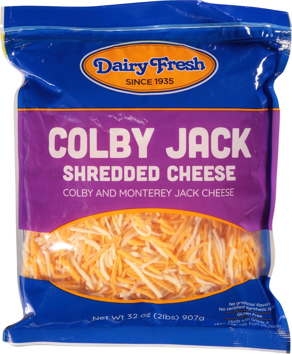 slide 6 of 9, Dairy Fresh Colby Jack Shredded Cheese 32 oz, 32 oz