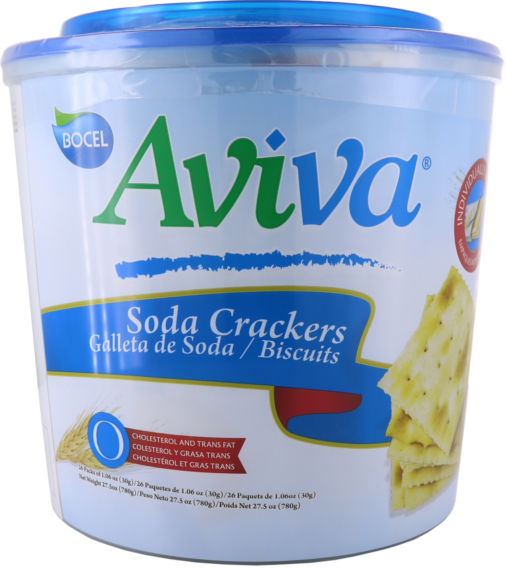 slide 1 of 1, Bocel Aviva Galletas De Soda (Unsalted Soda Crackers) Cup, 27.5 oz