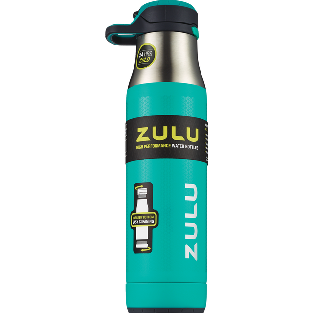 slide 1 of 1, Zulu Ace Stainless Steel Water Bottle - Mint, 23 oz