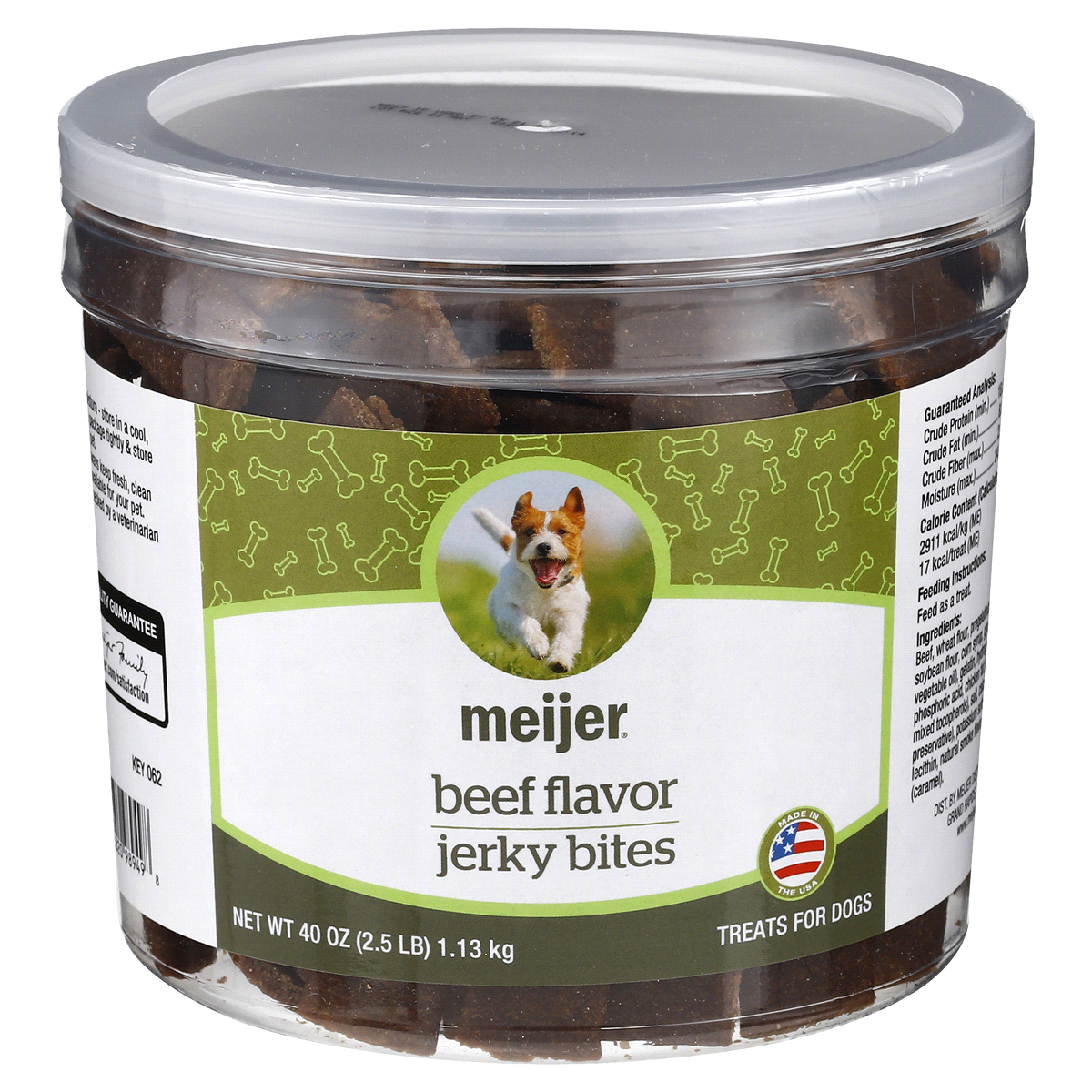 slide 1 of 1, Meijer Jerky Bites Dog Treats, 40 oz