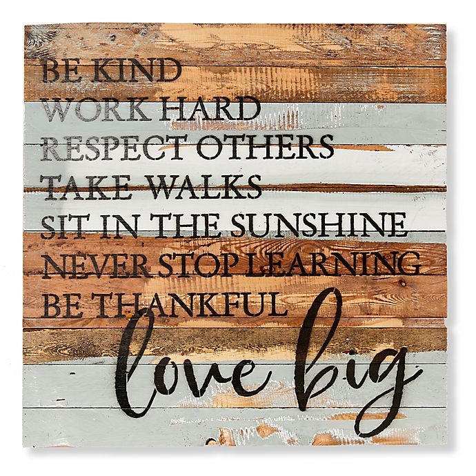 slide 1 of 2, Sweet Bird & Co. Be Kind'' Reclaimed Wood Wall Art - Natural'', 30 in x 3 in