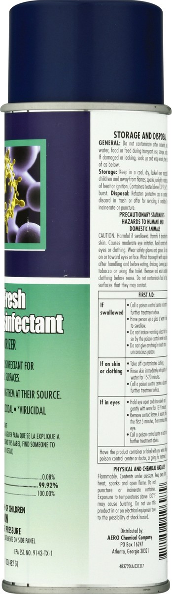 slide 8 of 9, Aero Deodorizer Linen Fresh Surface Disinfectant 17 oz, 17 oz