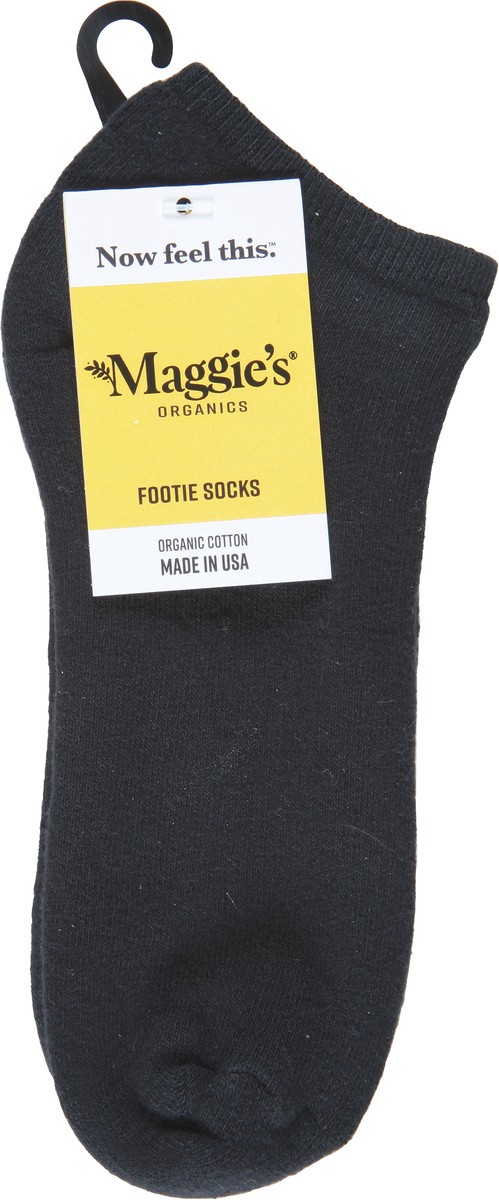 slide 6 of 9, Maggie's Organics Medium Black Footie Socks Medium 1 ea, 