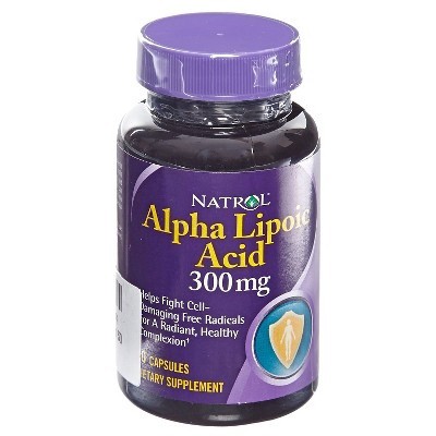 slide 1 of 9, Natrol, Alpha Lipoic Acid Capsules, Antioxidant Protection Supplement, 300 mg, 50 Count, 50 ct