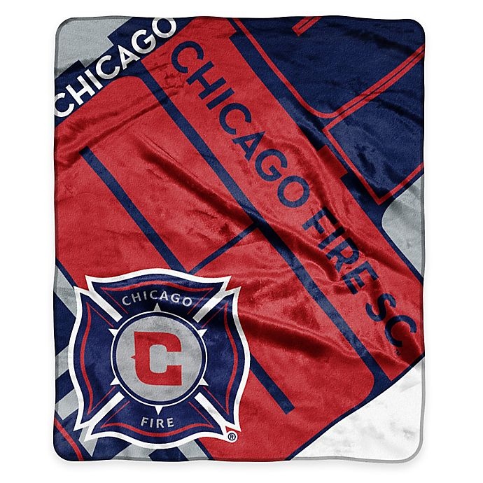 slide 1 of 1, MLS Chicago Fire Super-Plush Raschel Throw Blanket, 1 ct