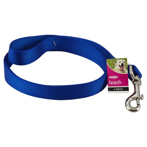 slide 1 of 1, Meijer Dog Leash, Blue, Large, LG