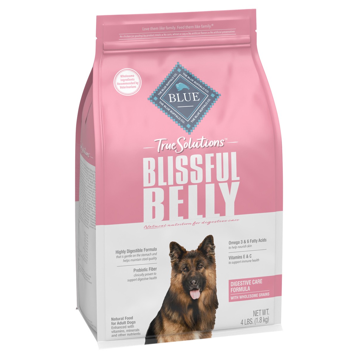 slide 4 of 16, BLUE Buffalo True Solutions Blissful Belly Digestive Care Adult Dog, 4 lb