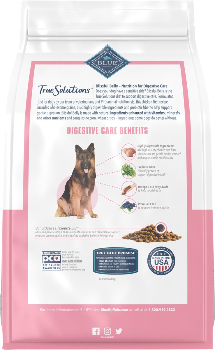 slide 15 of 16, BLUE Buffalo True Solutions Blissful Belly Digestive Care Adult Dog, 4 lb