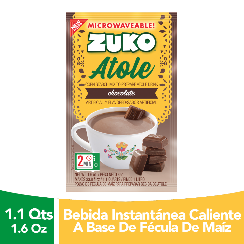 slide 2 of 2, Zuko Chocolate Atole Drink Mix - 1.6 oz, 1.6 oz