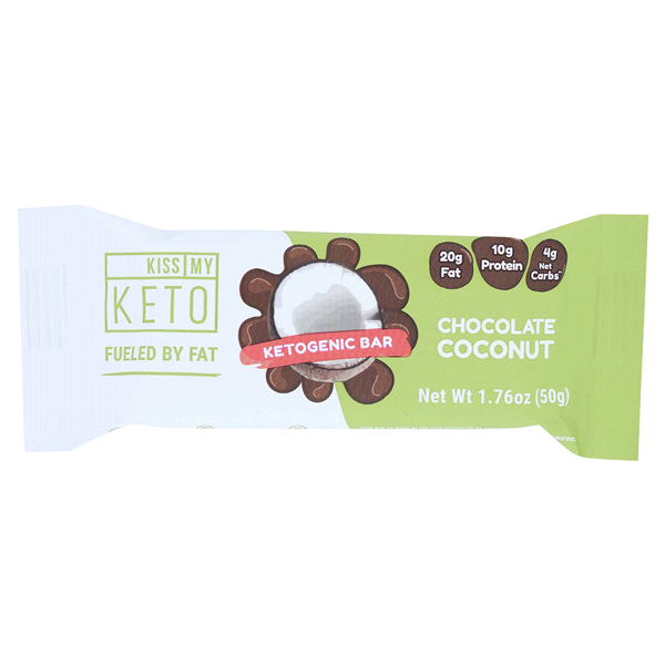 slide 1 of 1, Kiss My Keto Bar Chocolate Coconut, 1.76 oz