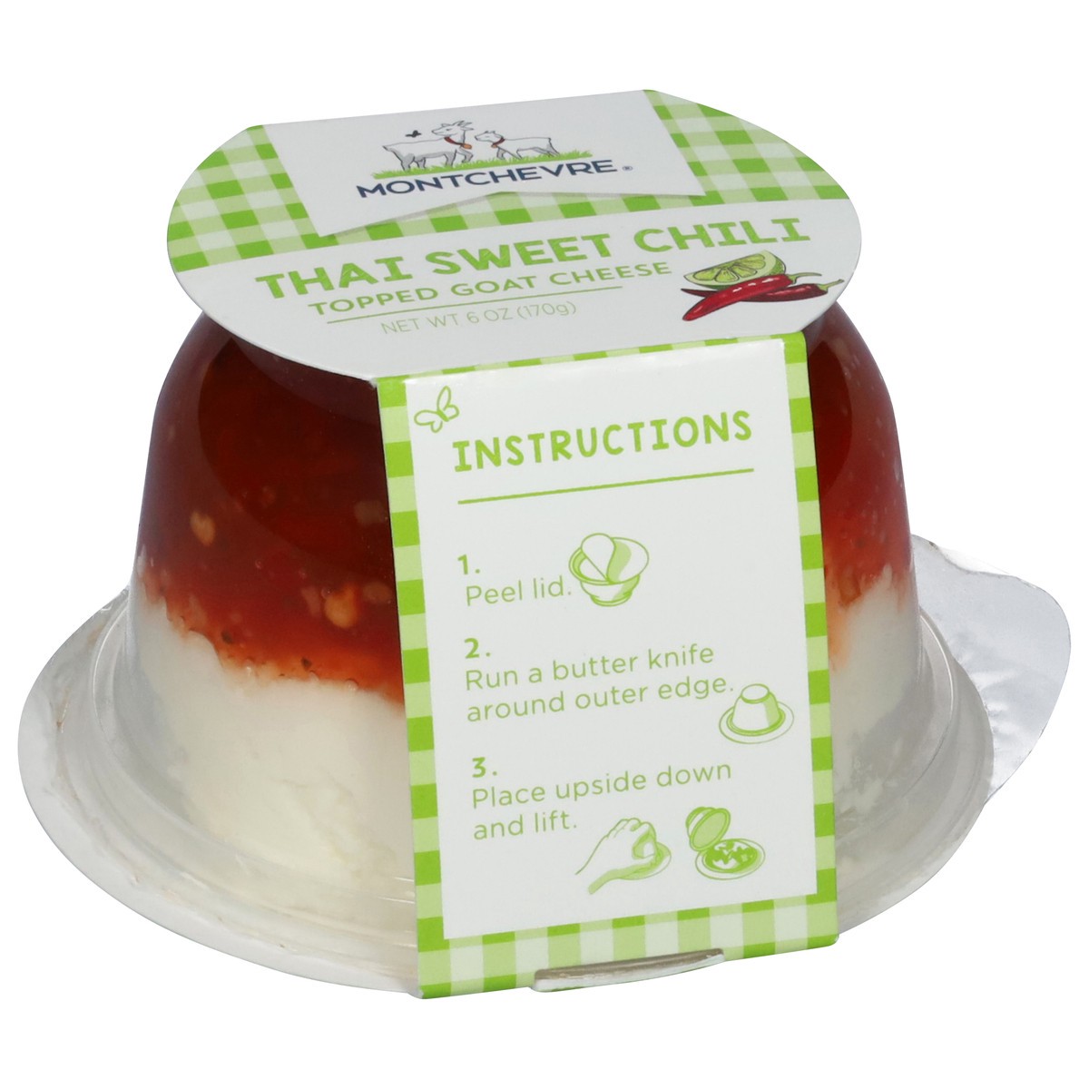 slide 3 of 13, Montchevre Thai Sweet Chili Topped Goat Cheese 6 oz, 6 oz
