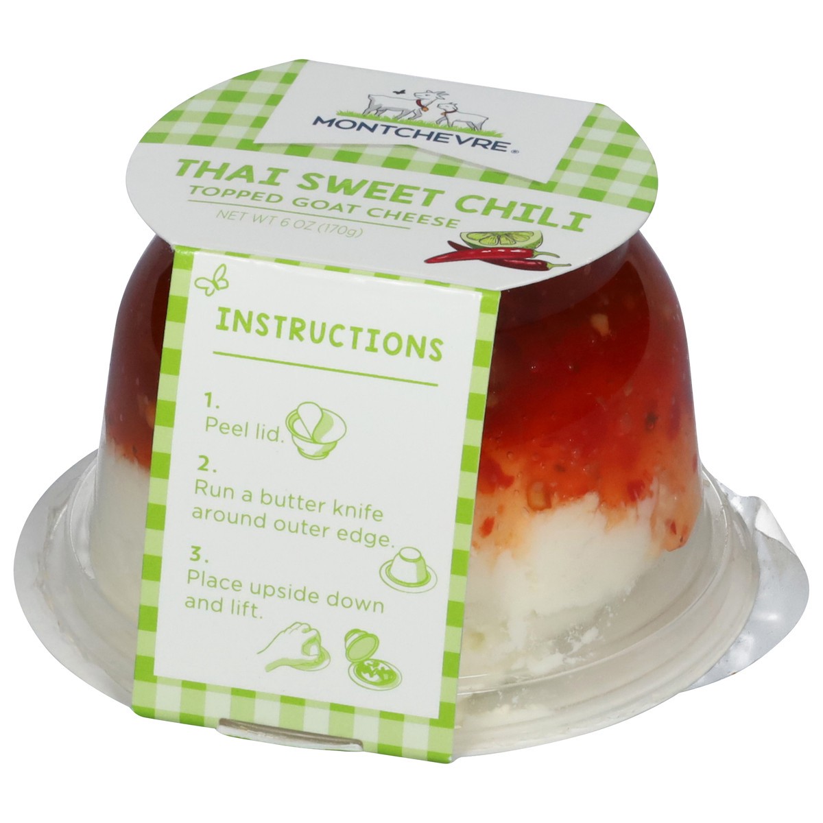 slide 5 of 13, Montchevre Thai Sweet Chili Topped Goat Cheese 6 oz, 6 oz