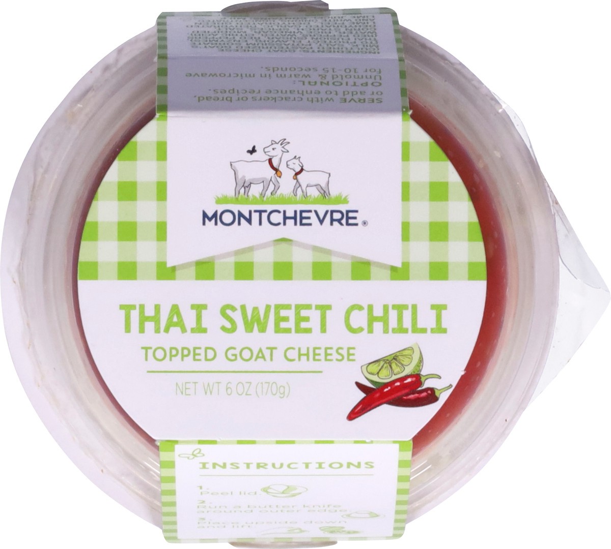 slide 10 of 13, Montchevre Thai Sweet Chili Topped Goat Cheese 6 oz, 6 oz