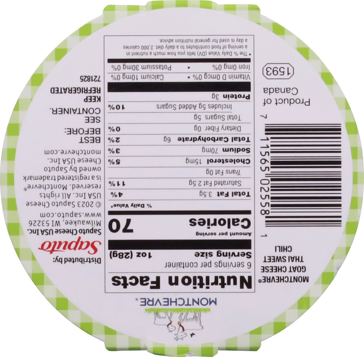 slide 8 of 13, Montchevre Thai Sweet Chili Topped Goat Cheese 6 oz, 6 oz