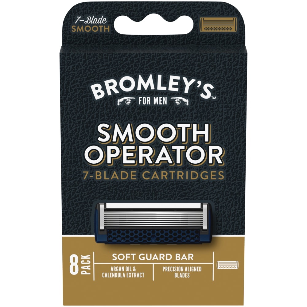 slide 1 of 1, Bromley's For Men Smooth Operator 7-Blade Cartridges, 8 ct