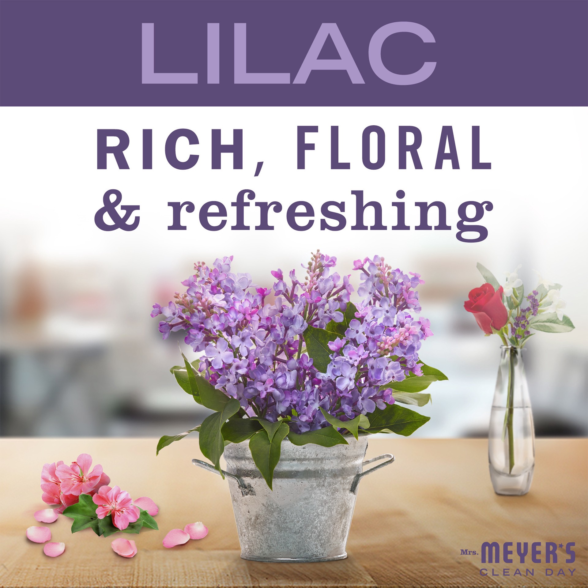 slide 9 of 9, Mrs. Meyer''s Clean Day Multi-Surface Everyday Cleaner, Lilac Scent, 16 Ounce Bottle, 16 fl oz