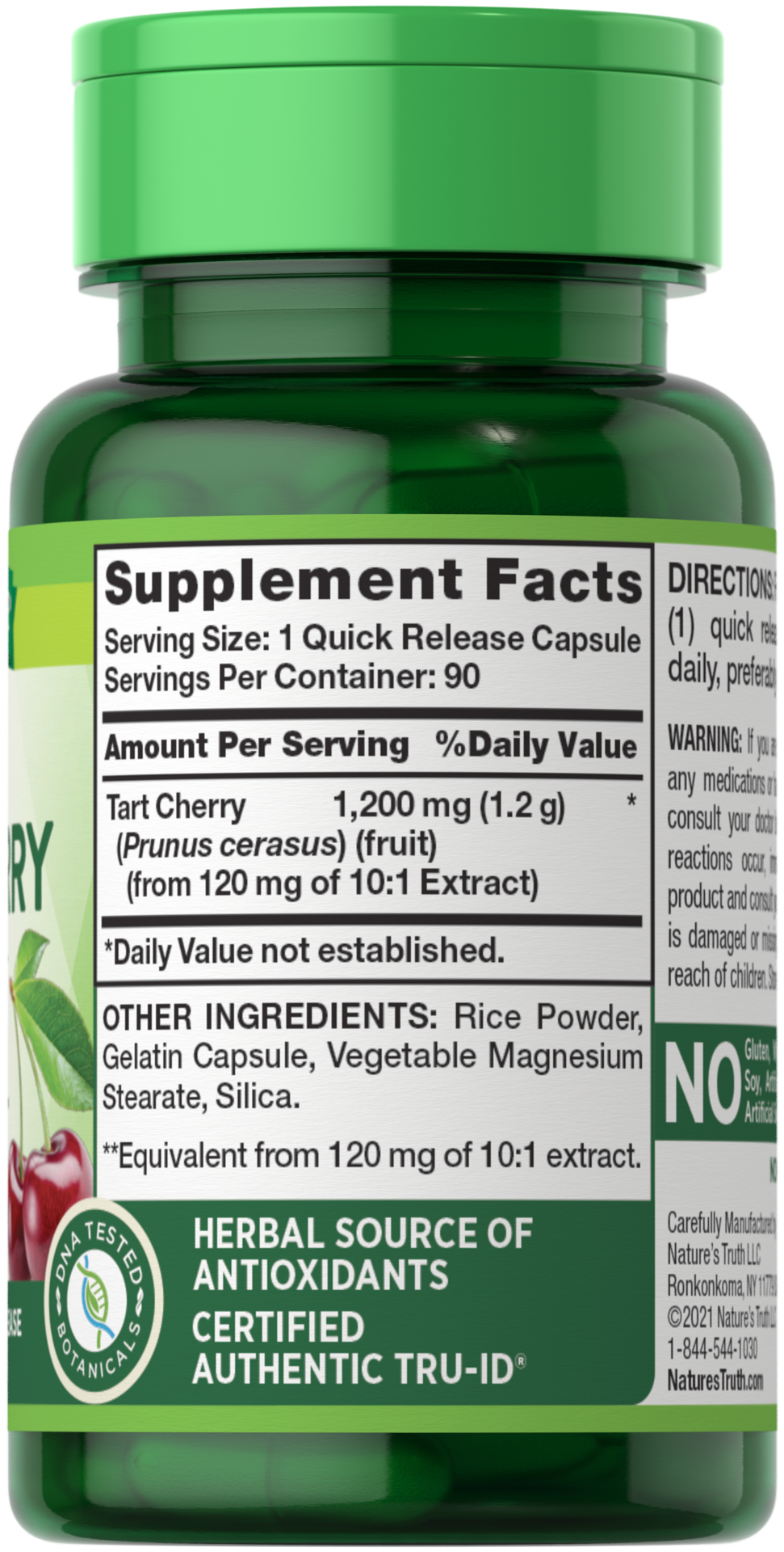 slide 4 of 4, Nature's Truth Ultra Tart Cherry Extract 1,200 mg**, 90 ct