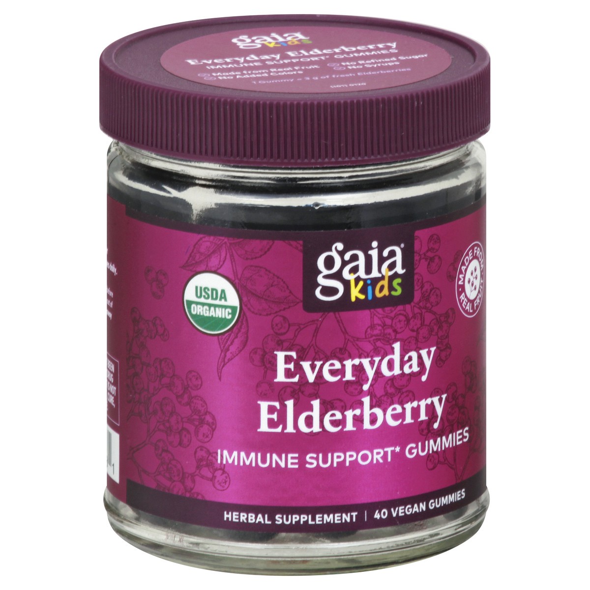 slide 2 of 9, Gaia Herbs Gaia Kids Everyday Elderberry Gummies, 40 ct