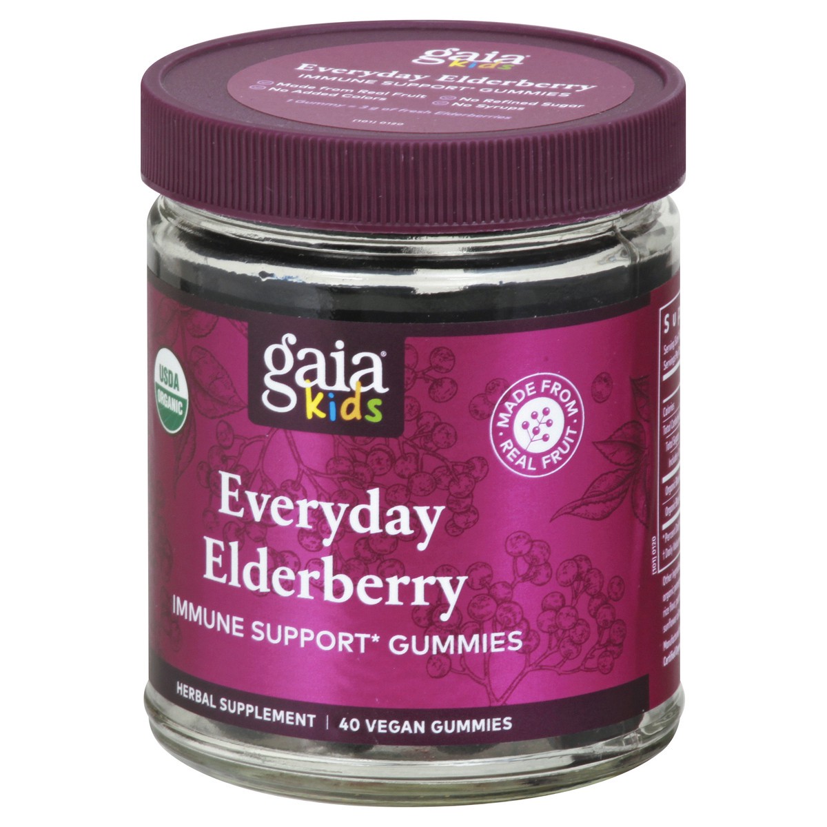 slide 3 of 9, Gaia Gummies Everyday Elderberry 40 ea, 40 ct