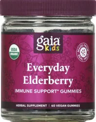 Gaia Herbs Kids Daily Elderberry Flavor Black Elderberry - 40 Gummies